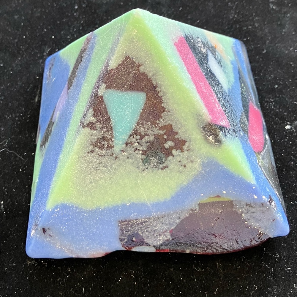Spirit “Handmade Cast Glass Pyramid 3.5”x3.5” Original